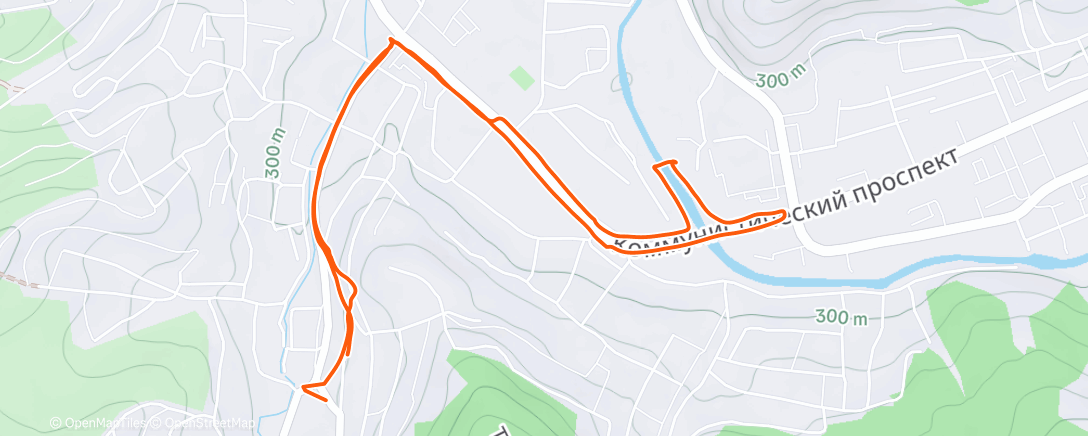 Map of the activity, Ночная ходьба