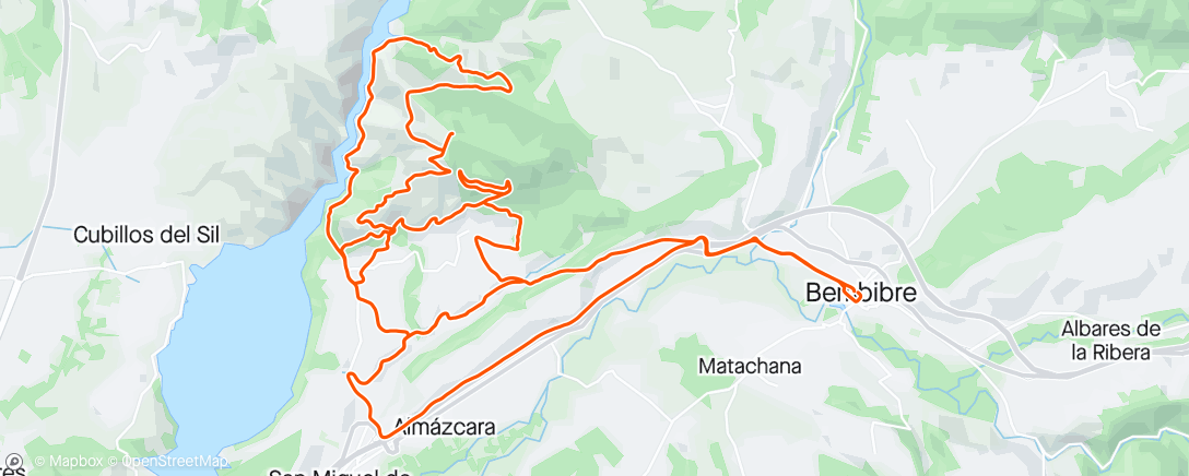 Carte de l'activité Bicicleta de montaña matutina