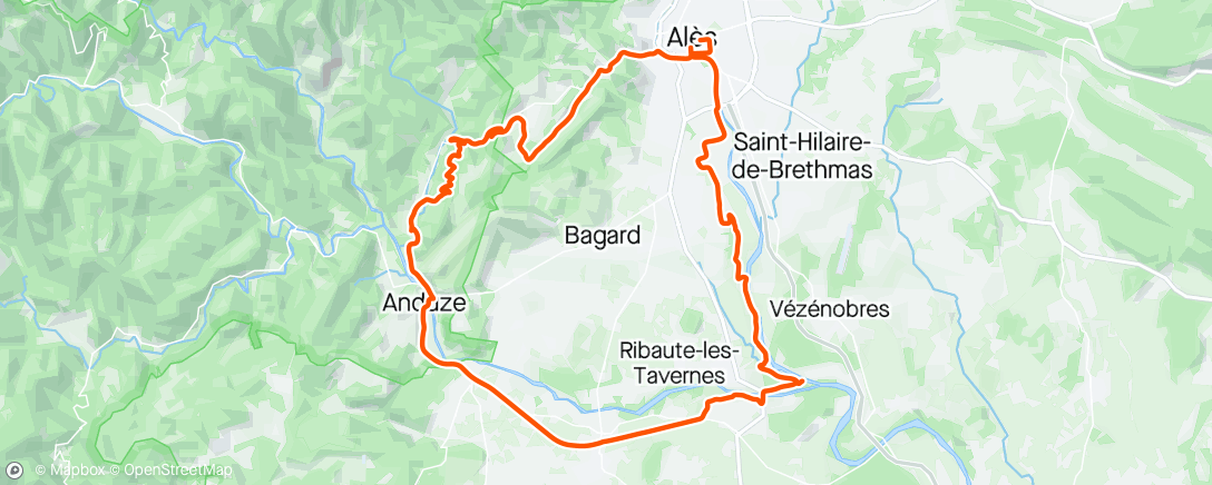 Map of the activity, Gravel le matin