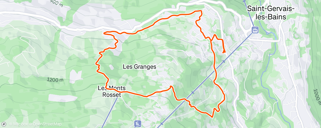 Map of the activity, Trail en soirée