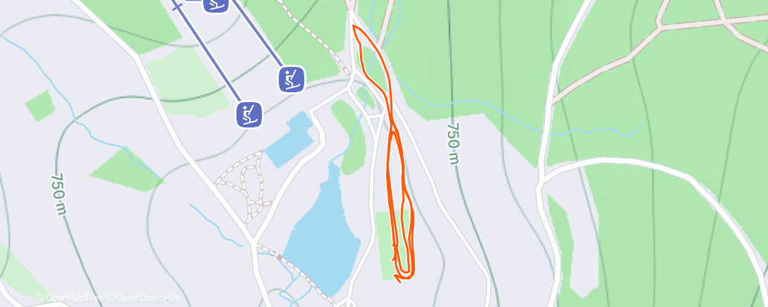 Map of the activity, Lunch Nordic Ski