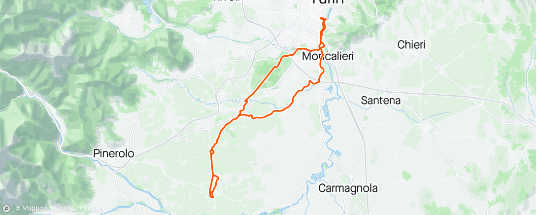 Map of the activity, Andata e ritorno al Bike Experience