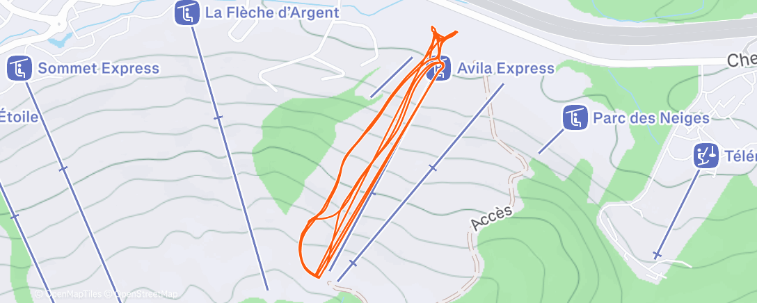 Map of the activity, Kids’ first high speed detachable quad
