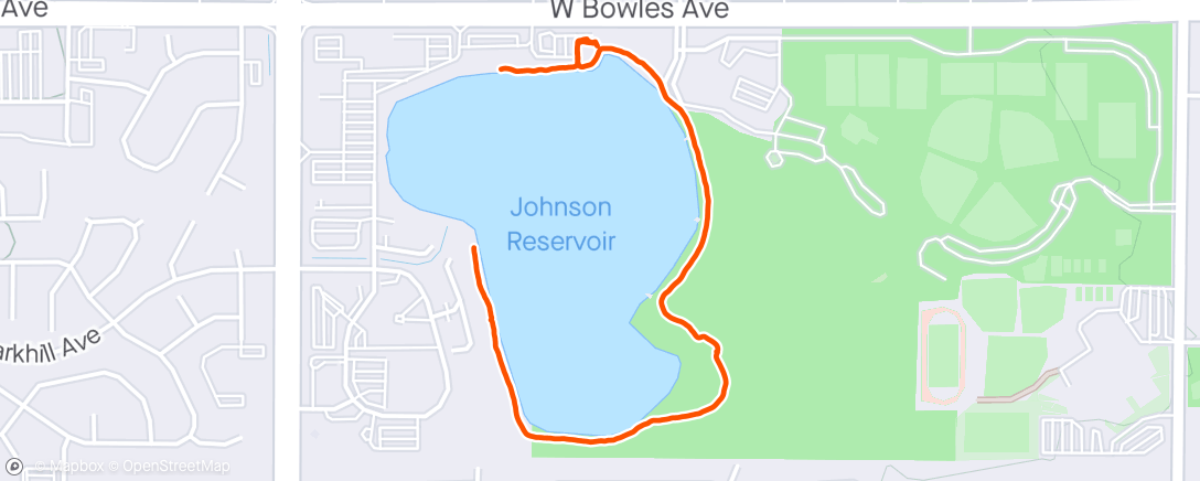 Map of the activity, A lazy afternoon walk around the lake was just what I needed…