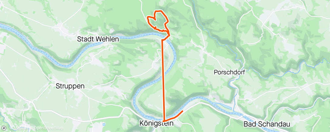 Map of the activity, Wanderung Elbsandstein