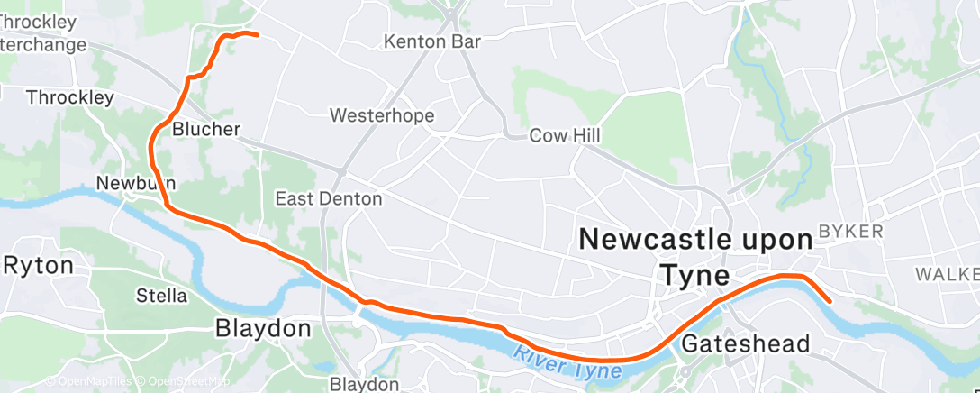 Map of the activity, Commute home