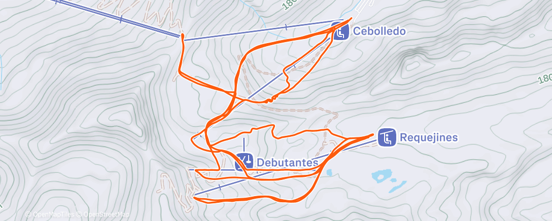Mapa de la actividad (Esquí de montaña matutino)