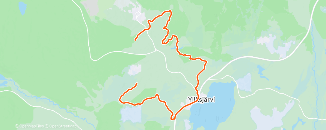 Map of the activity, Afternoon Run