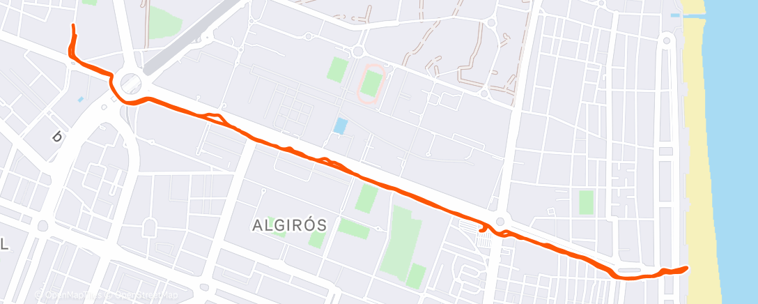 Map of the activity, Morning Run