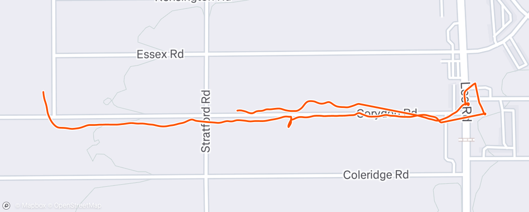 Map of the activity, Evening Walk