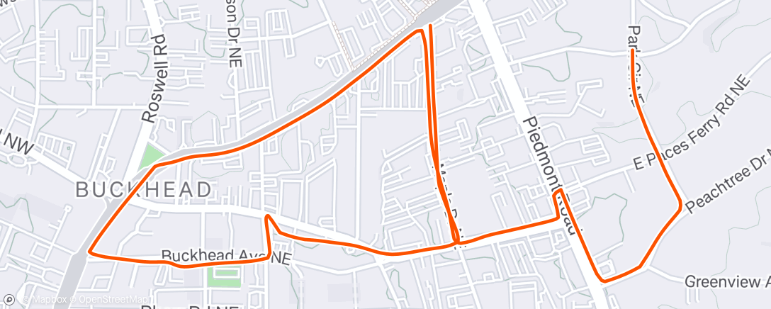 Map of the activity, Morning Run
