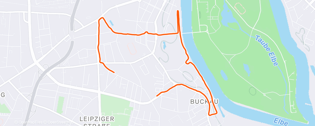 Map of the activity, Evening Run