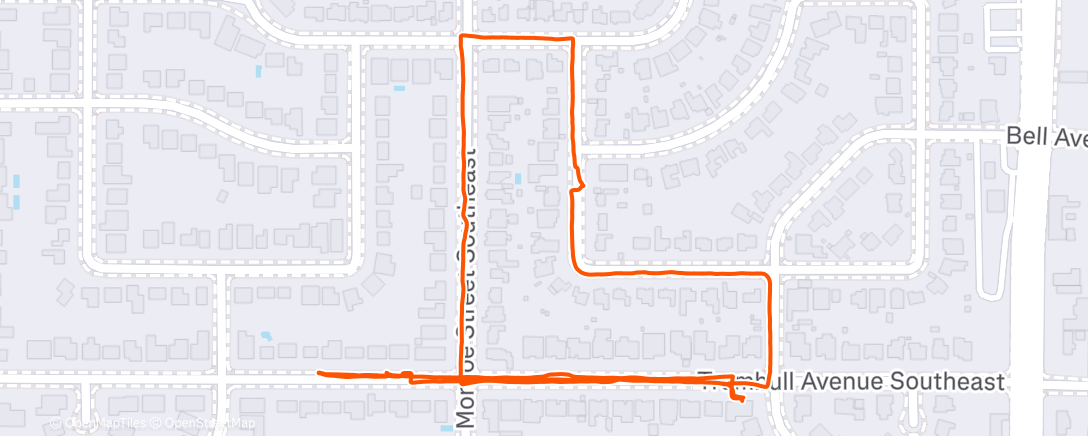 Map of the activity, Morning Walk