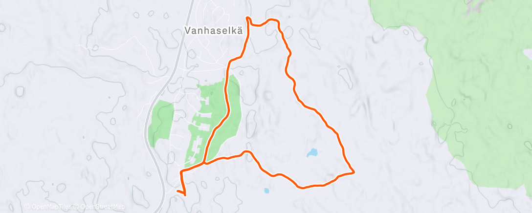 Map of the activity, Lunch Nordic Ski