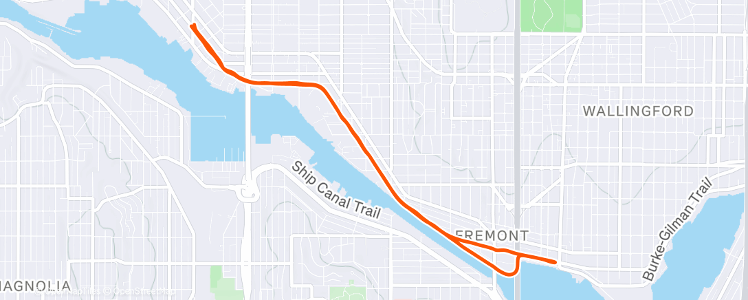 Map of the activity, Morning Run