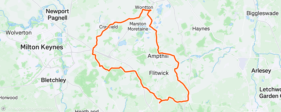 Map of the activity, Morning Ride