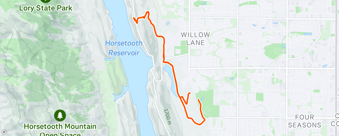 Map of the activity, Morning Run