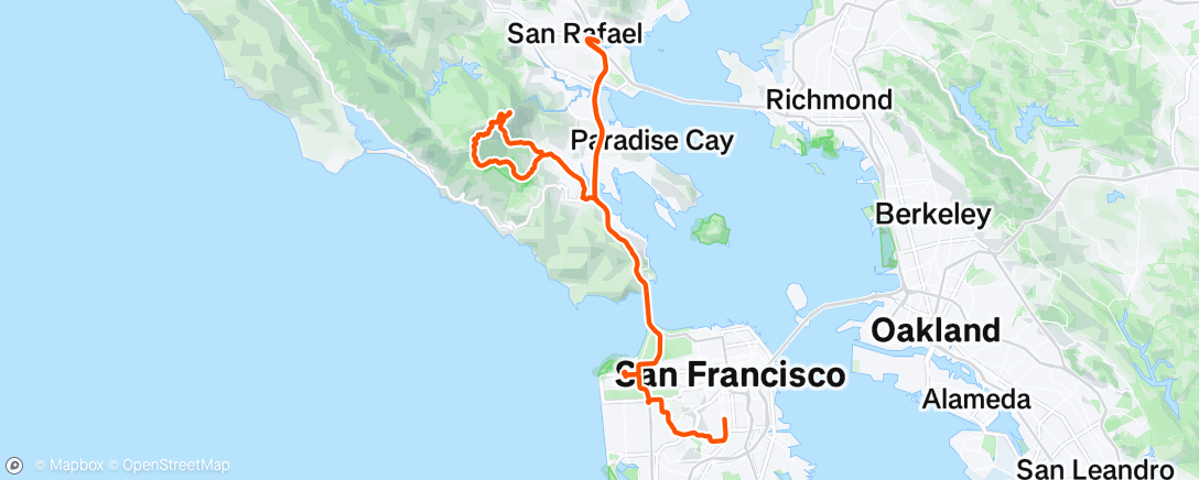 Map of the activity, Evening Hike