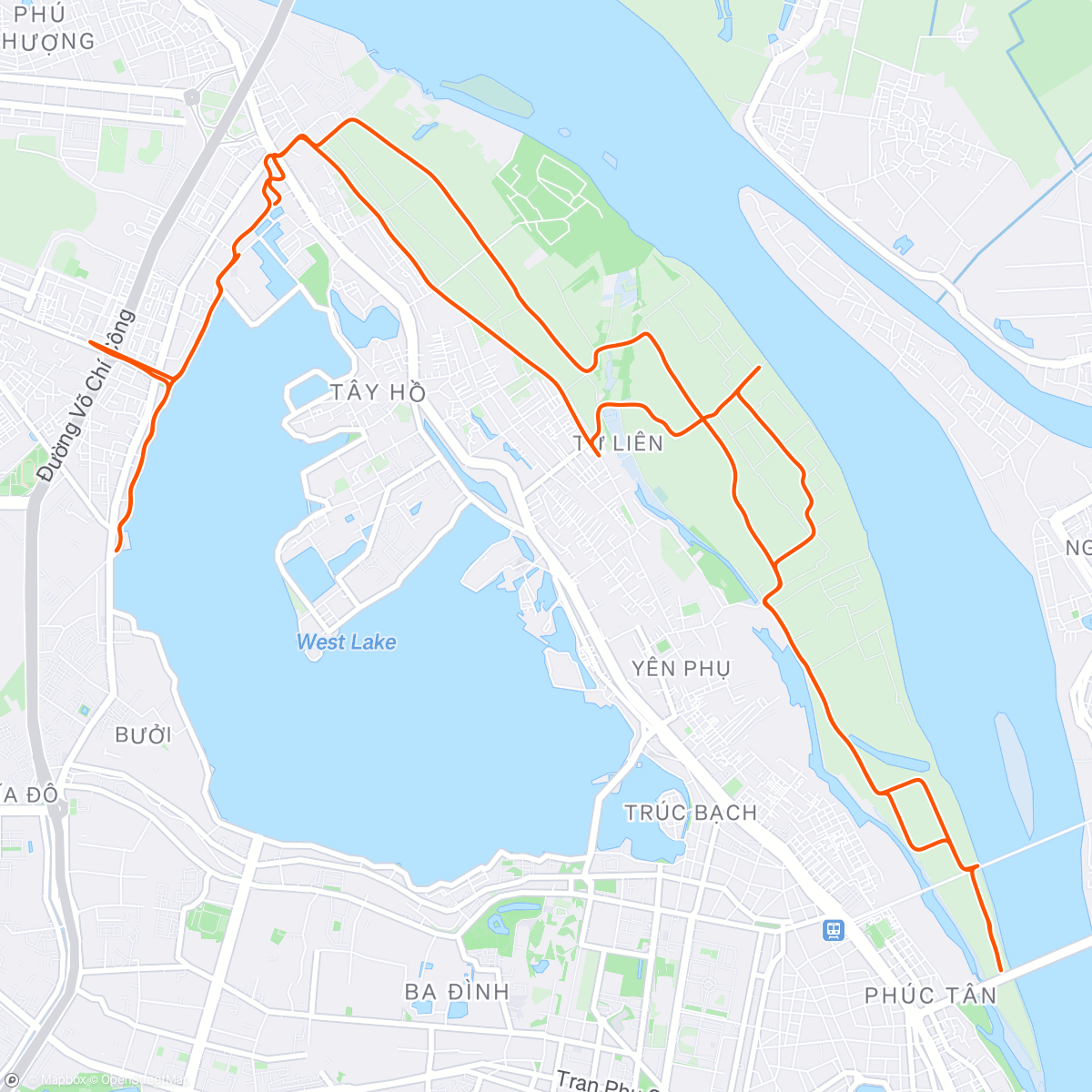 Map of the activity, Banana Island gravel to the fake Eiffel's bridge