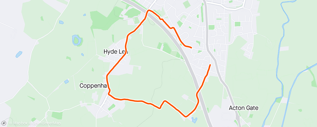 Map of the activity, Morning Run - Hill Repeats