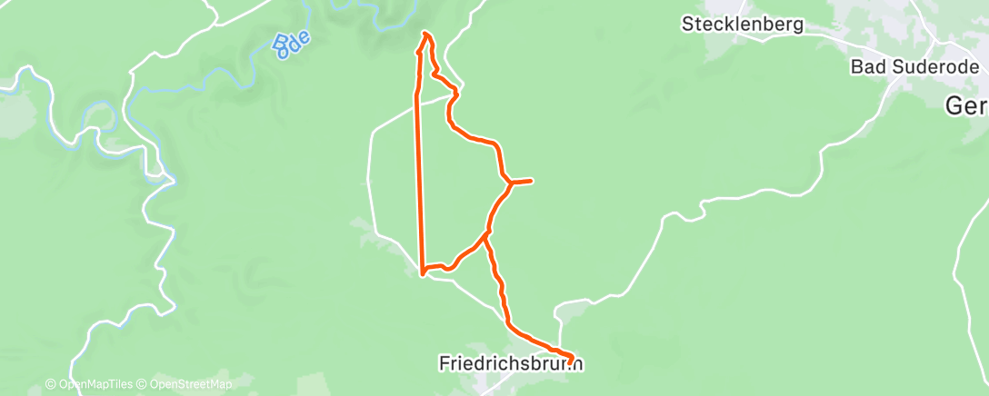 Map of the activity, Wanderung am Morgen