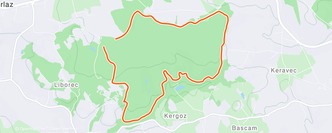 Map of the activity, Afternoon Run