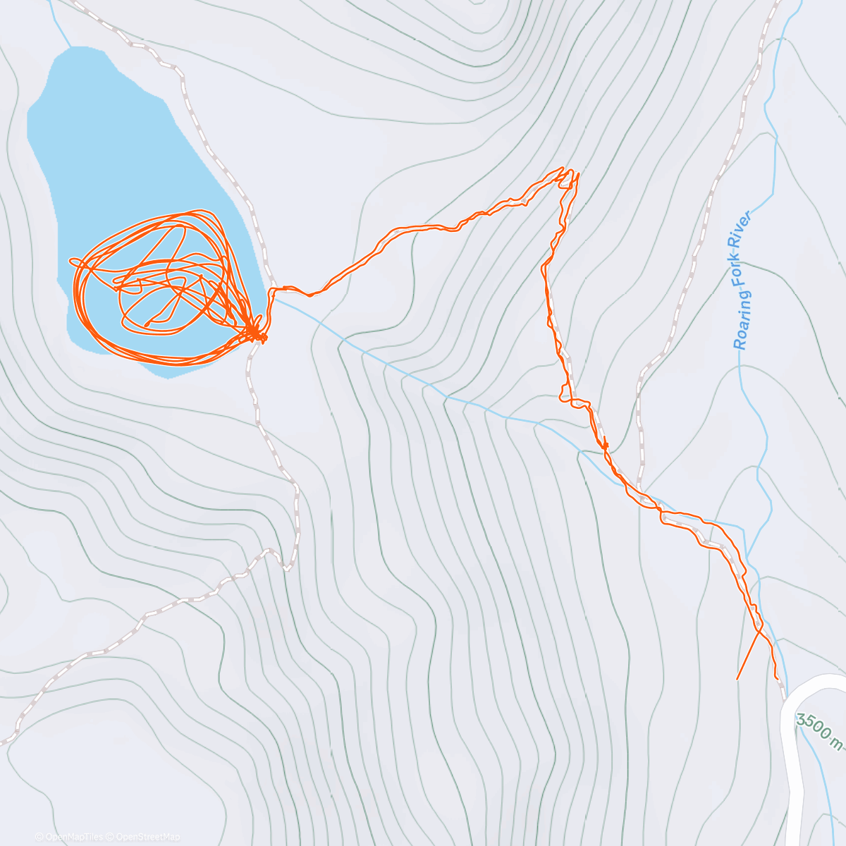 Map of the activity, Morning Hike