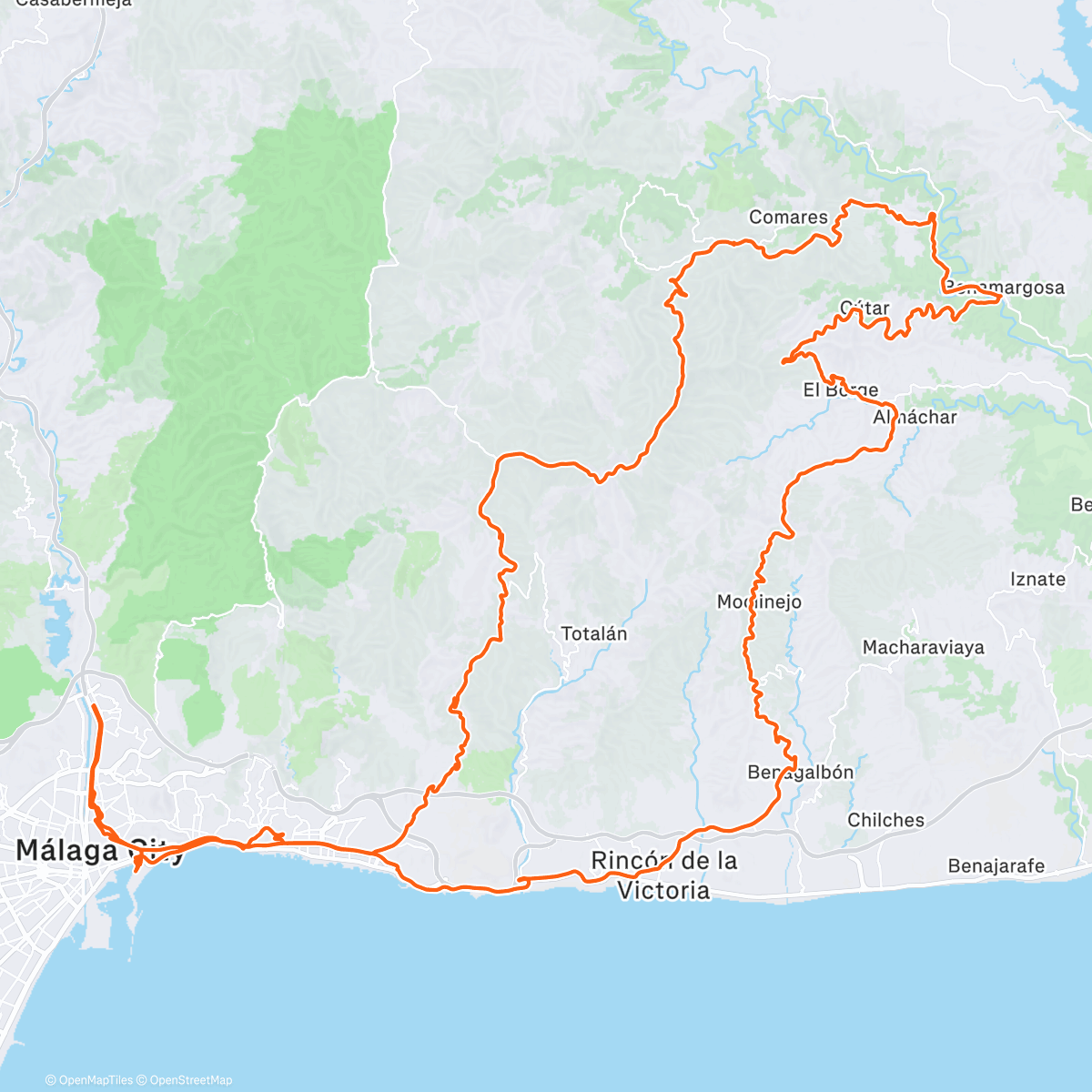 Map of the activity, Malaga ❤️ Prepping Nochevieja in style 🏔️