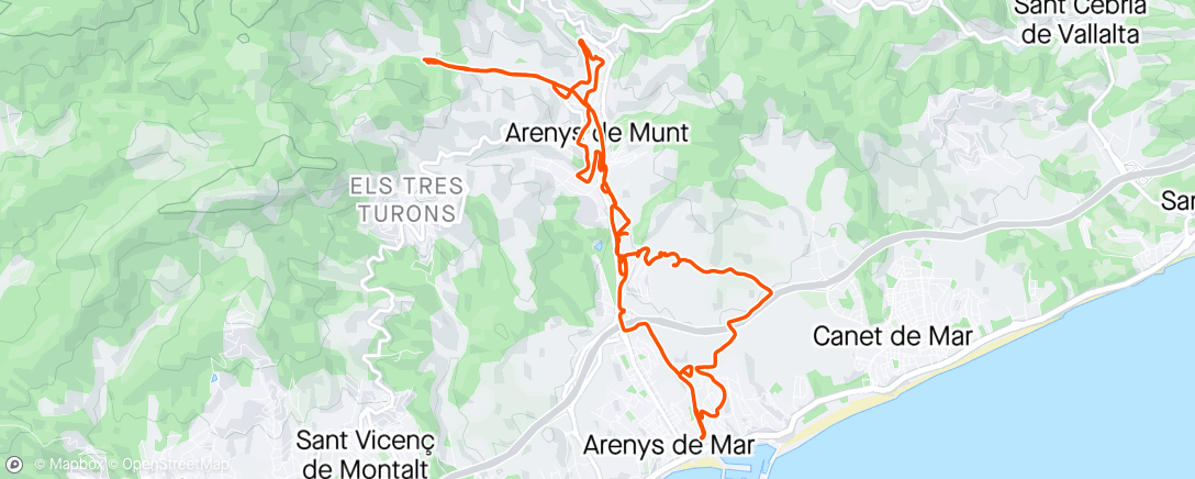 Kaart van de activiteit “Bicicleta de montaña por la tarde”