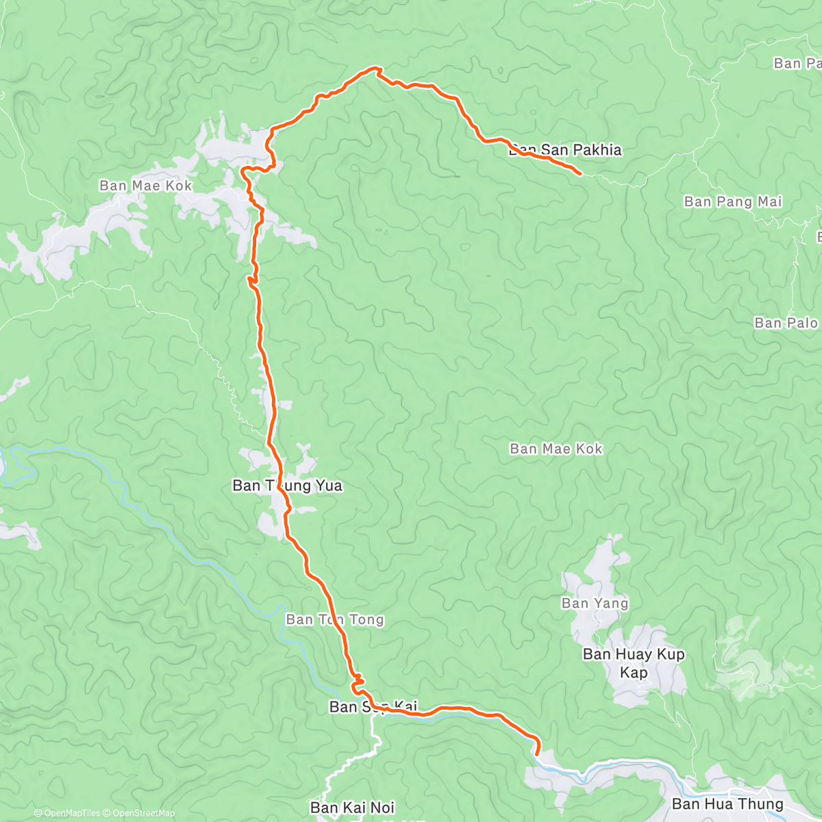 Map of the activity, Chiang dow line C