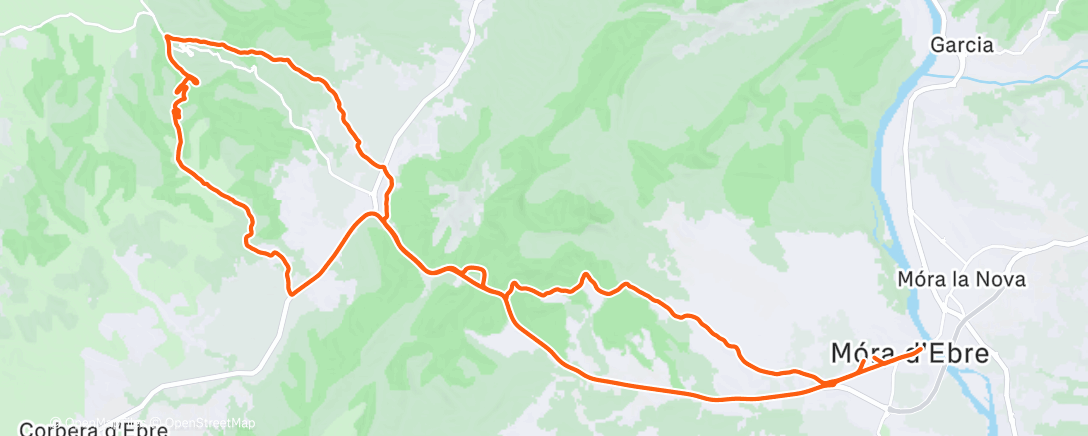 Map of the activity, Morning Mountain Bike Ride