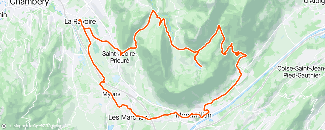 Map of the activity, Col de Marocaz et lac de la Thuile par Boriat