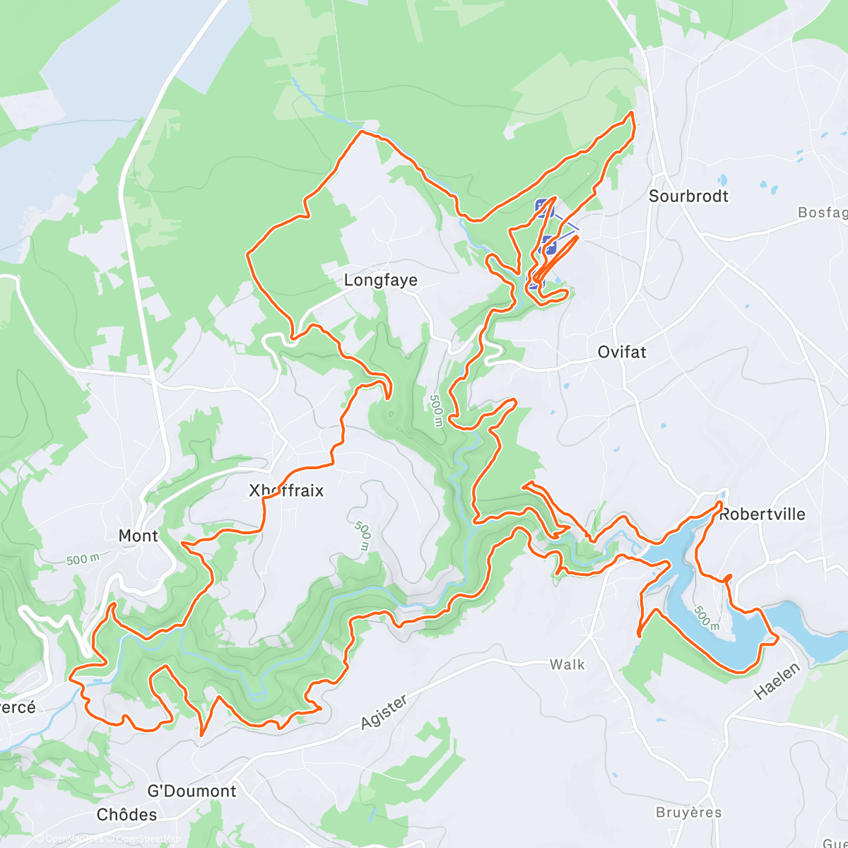 Map of the activity, Grand Trail des Lacs & Châteaux 2025 - GT35