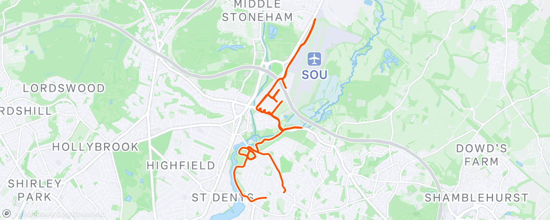 Map of the activity, Morning Run