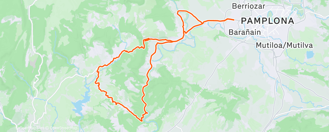 Map of the activity, Bicicleta por la mañana