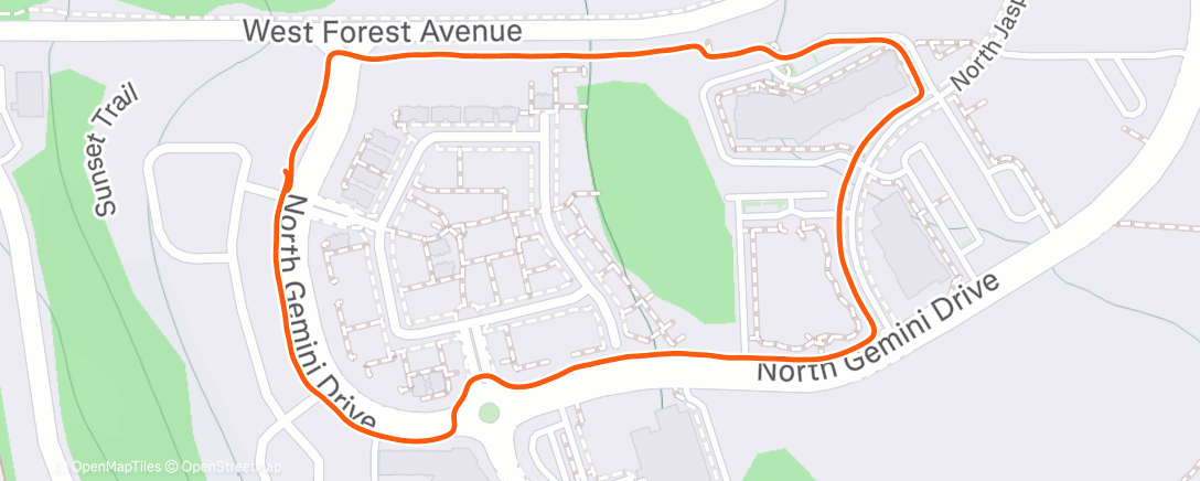 Map of the activity, Afternoon Walk