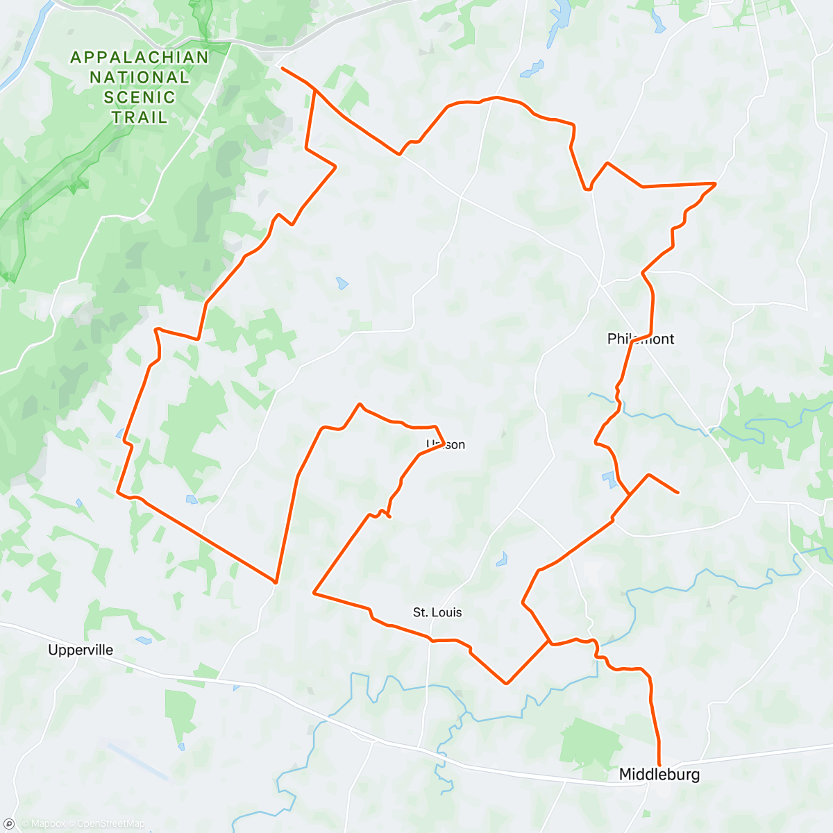 Map of the activity, Morning Gravel Ride