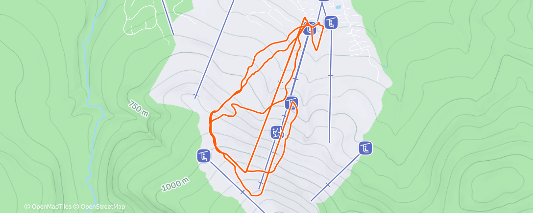 Map of the activity, Lunch Alpine Ski