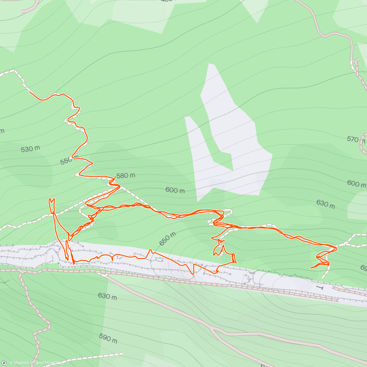 Map of the activity, Via ferrata de St Julien - épisode 2