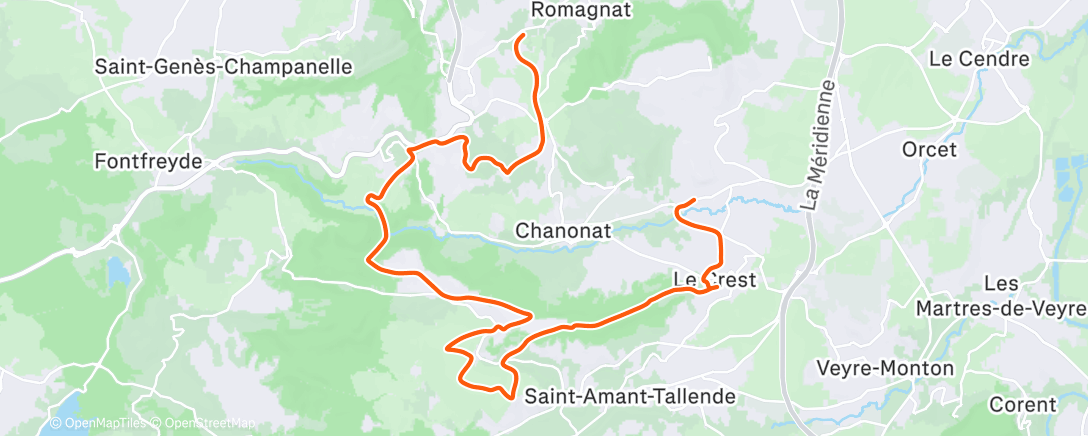 Map of the activity, Sortie VTT spéciale Huître