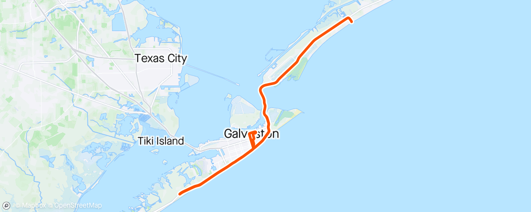 Map of the activity, Sightseeing in Galveston Pt 2 - Ferry PR!