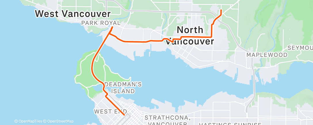 Map of the activity, Morning Ride