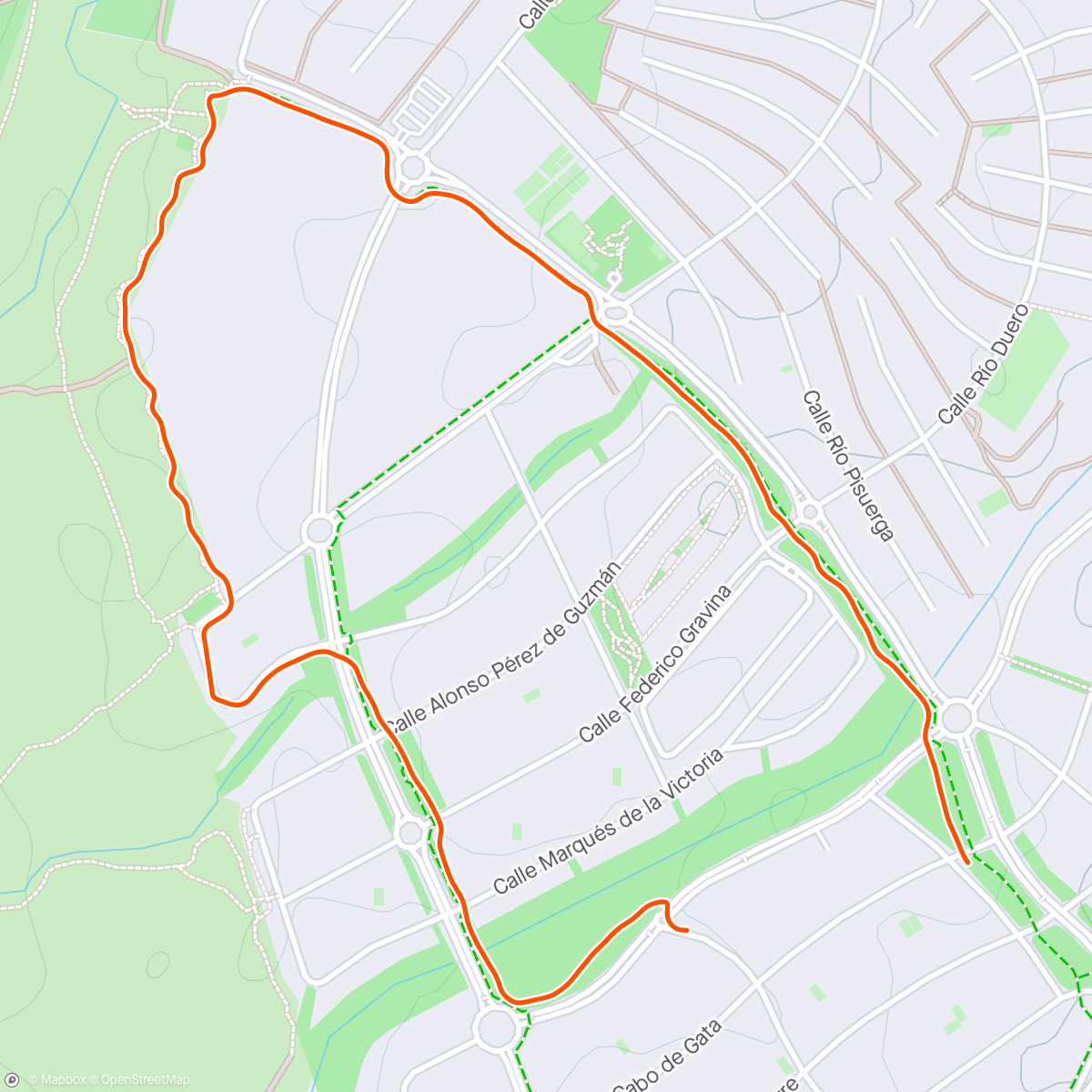 Mapa da atividade, 3,5km run (trying to be back on track)
