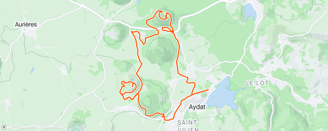 Mapa de la actividad, Rando des Puys de Combegrasse et Vichatel