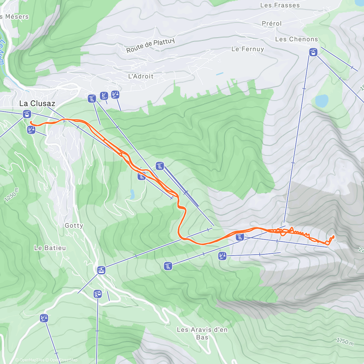 Map of the activity, Aiguille des Calvaires 👌