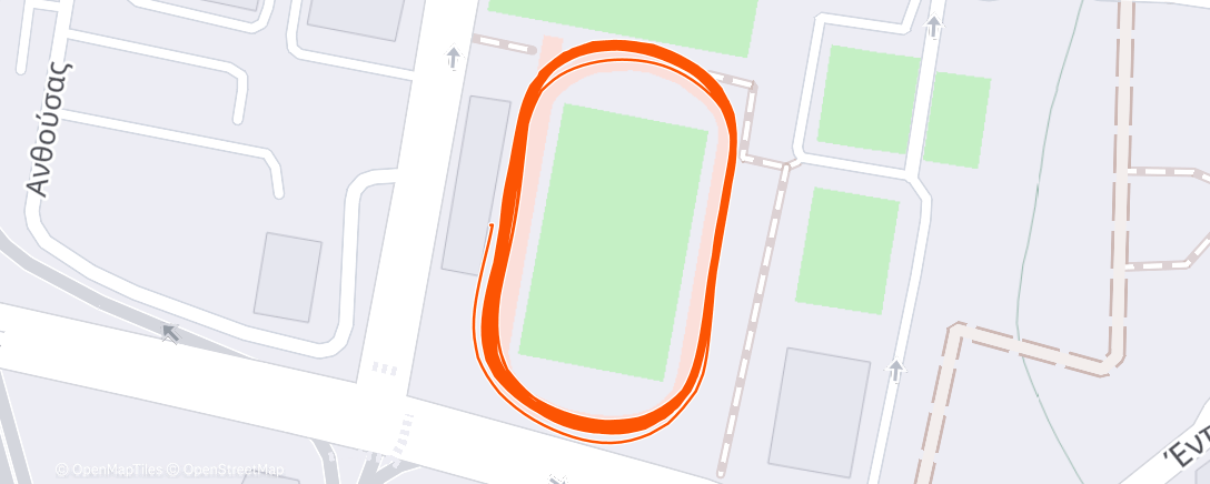 Map of the activity, Morning Run