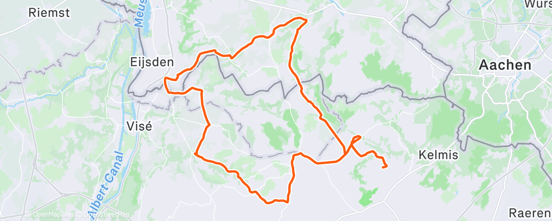 Map of the activity, Sortie vélo le matin