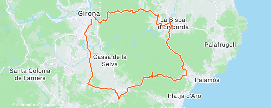 Map of the activity, Sortie vélo le midi