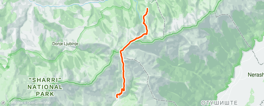 Map of the activity, Morning Hike