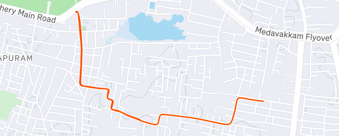 Map of the activity, Evening Ride